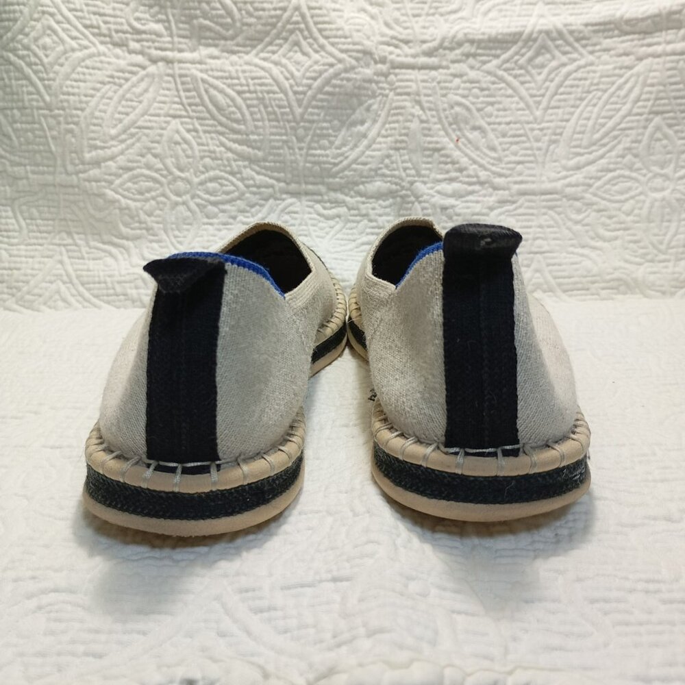 Rothy's Womens Beige Black Slip-On Flats Blue Trim Sustainable Size 9 Shoes - Picture 5 of 9